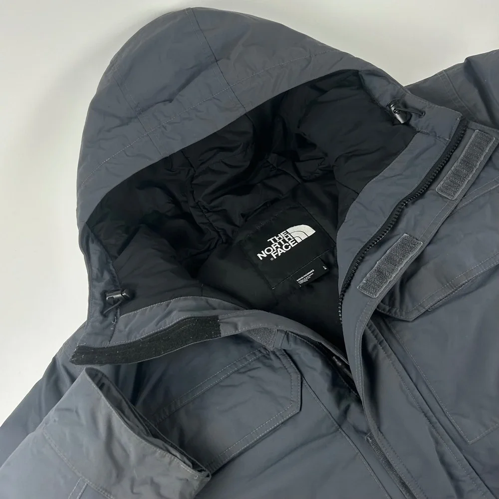 The North Face Men's L Cypress Parka DryVent 550 Down Gray Hooded Winter Jacket